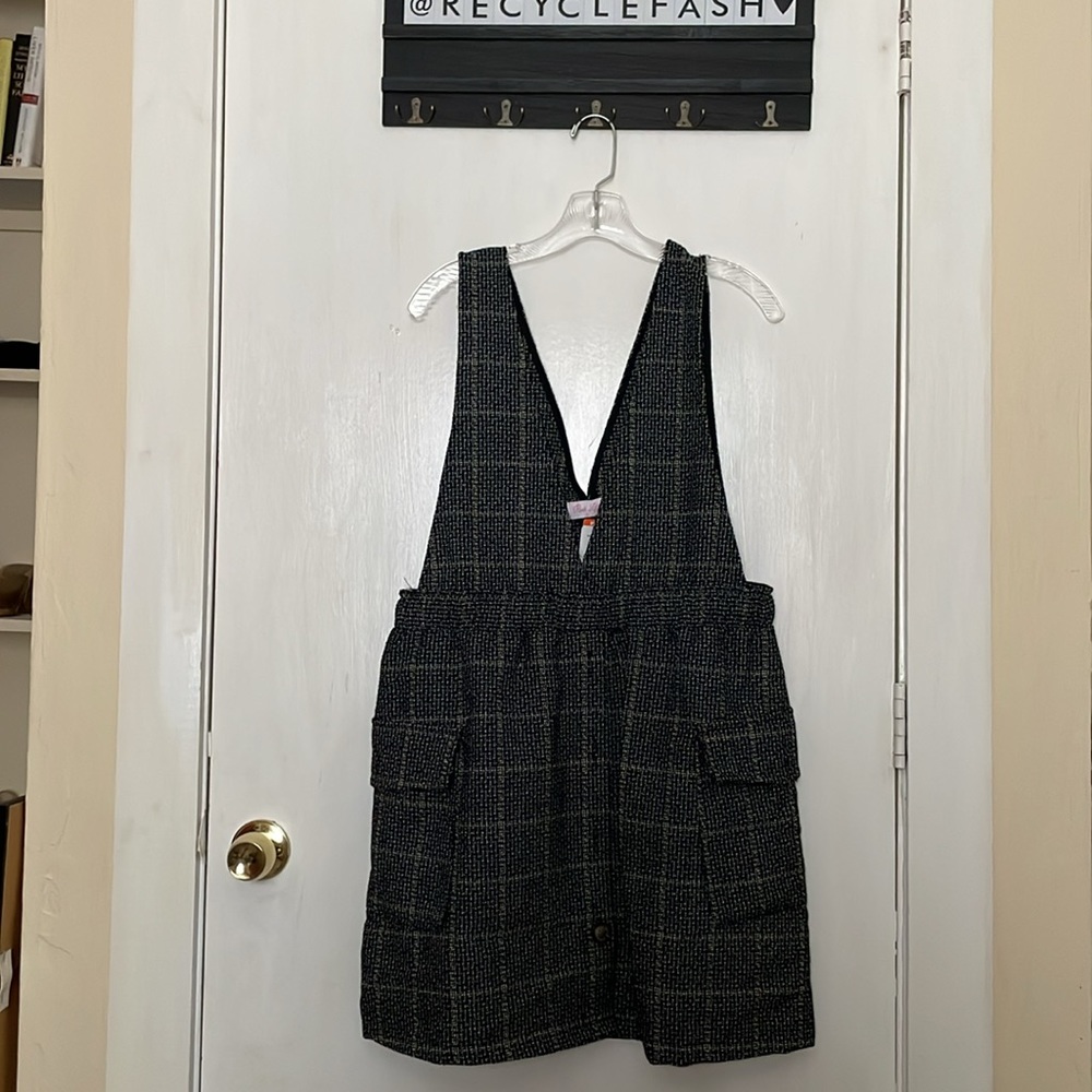 Pink Lily Dresses Plaid Overall Dress - Picture 3 of 5